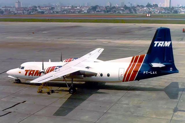 FAIRCHILD HILLER FH-227 (PT-LAK) -  Fokker F27-500 Friendship · Serial #: 10634