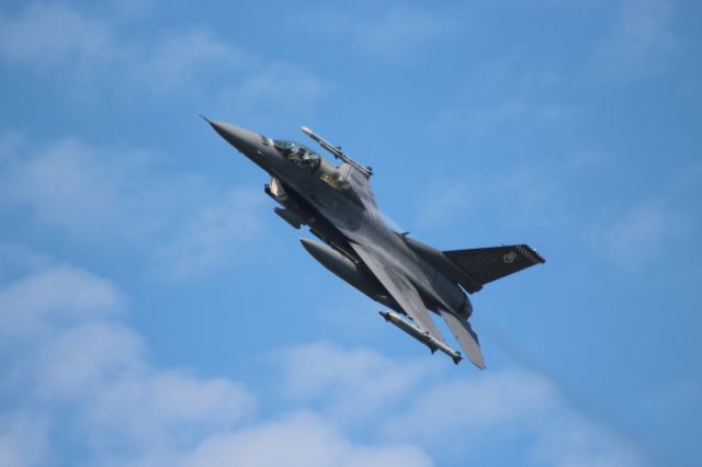 Lockheed F-16 Fighting Falcon (AFR90841) - An F-16 from Cannon AFB New Mexico takes to the sky during Northern Lightning 2 on Aug 12 2021. 