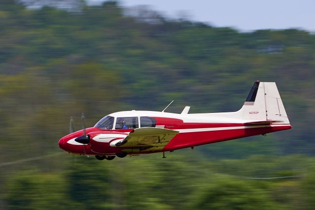 Piper Apache (N2150P) - Low pass over runway 27L at the Sentimental Journey Event, Lock Haven, PA.  