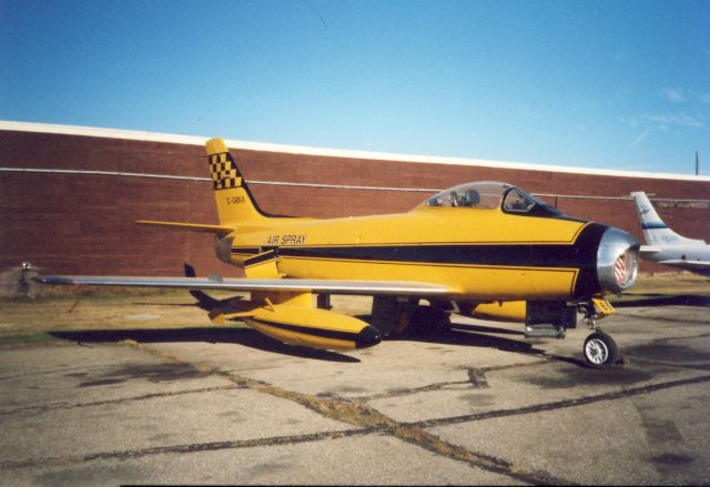 C-GBUI — - Airspray F-86 Sabre Jet...used for towing target drogues at Canadian Forces base Cold Lake