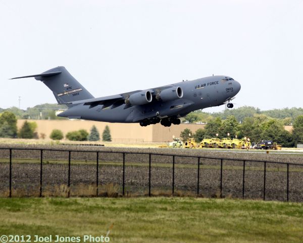 — — - C-17 Globemaster leaving KDPA enroute to Washington, DC.