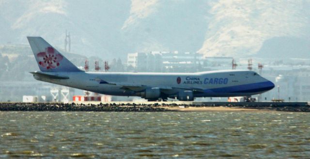 Boeing 747-400 (B-18710) - Taxiing and cleared for Takeoff, 28L, 05-19-2013