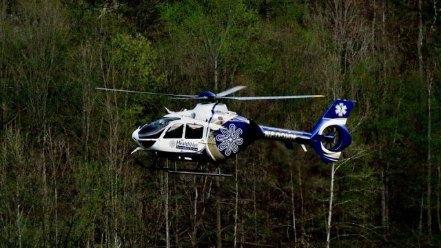 Eurocopter EC-635 (N600HN) - Healthnet 6 Landing at an LZ for a patient pickup.