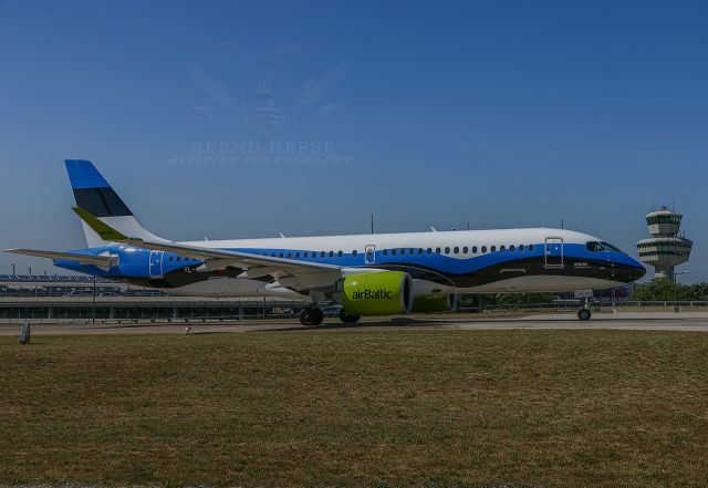 Airbus A220-300 (YL-CSJ) - New Color Highlight, first visit in Berlin.br /br /Airbus A220-300br /Air Balticbr /Estonian Flag colors