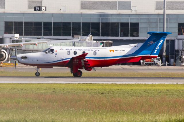 Pilatus PC-12 (VH-FXJ) - Royal Flying Doctors Service Pilatus PC-12 departing from Adelaide to Whyalla, but was diverted to Mount Gambier.