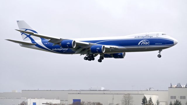 BOEING 747-8 (VP-BBP) - BOE606 on final to Rwy 16R to complete a C1 flight on 3.29.17. (ln 1540 / cn 63659).