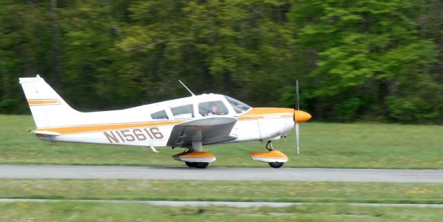 Piper Cherokee (N15616) - Taxiing to parking is this 1972 Piper PA-28-180 in the Spring of 2023.