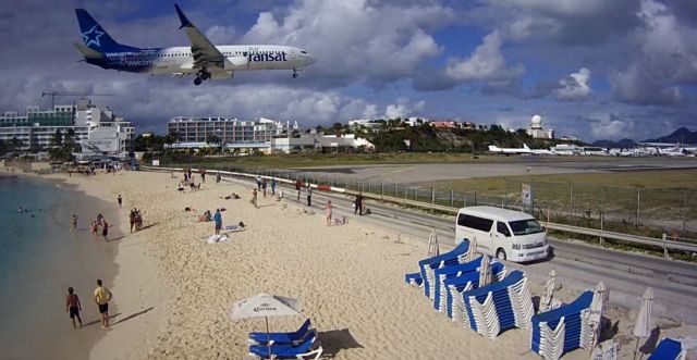 Boeing 737-800 (C-GTQY) - Operating as flight TS288 from Montreal- CYUL- to Princess Juliana Int'l, Sint Maarten 