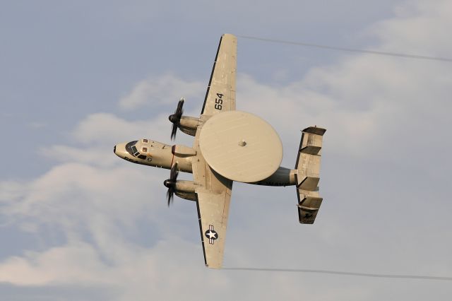 Grumman E-2 Hawkeye (16-5815) - A US Navy E-2C Hawkeye of VAW-120 "Greyhawks," based at Norfolk, Va. during their excellent performance Airshow London Skydrive, 27 Aug 2021. 