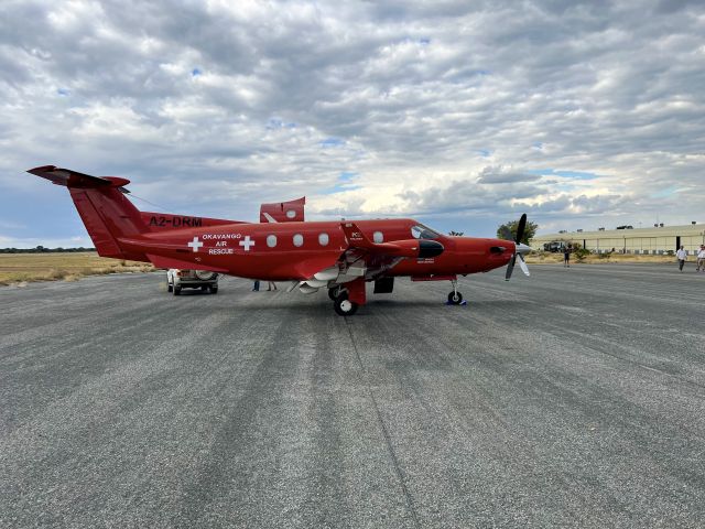 Pilatus PC-12 (A2-DRM) - At Maun, Botswana. 18-May-2022.