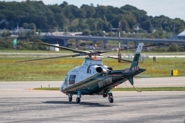 SABCA A-109 (N901EM) - Life Light 1 stopped at KPWM for fuel after making a pit stop at Maine Medical Center