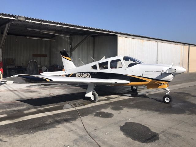 Piper Cherokee (N5586D) - Fresh out of the paint shop.