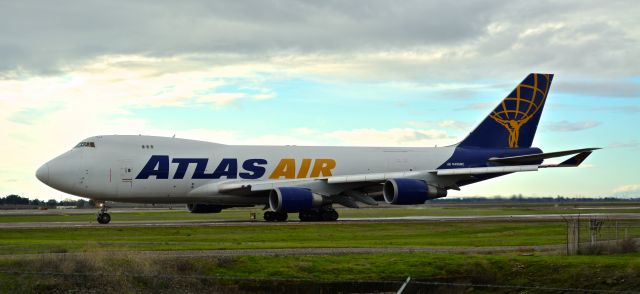 Boeing 747-400 (N496MC) - What a way to begin the holiday rush at Sacramento Mather.