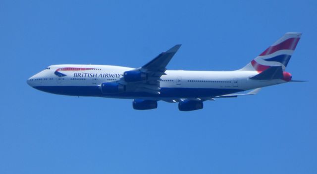 Boeing 747-400 (G-CIVF) - Upwind of the airport is this 1995 Boeing 747 in the Summer of 2019.