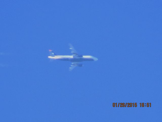 Airbus A320 (N673AW) - U.S. Airways flight 680 from PHX to DCA over Southeastern Kansas at 33,000 feet.