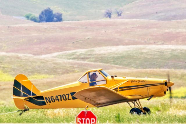 Piper PA-25 Pawnee (N6470Z) - Northern California Soaring Association's Piper PA-25 Pawnee preparing to tow N41KP into flight.