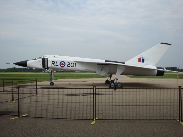 RL201 — - Full view of the beautiful Avro Arrow model at Wetaskiwin, AB. This jet was a monster...awe inspiring to say the least...looking at her you just wish you could just once hear her roar for takeoff.