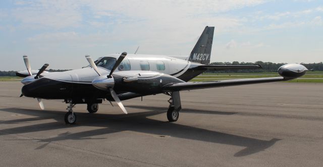 Piper Navajo (N42CV) - A Piper PA-31T Cheyenne II on the ramp at Pryor Regional Airport, Decatur, AL - August 6, 2019.