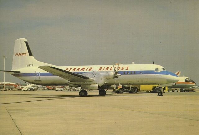 NAMC (1) YS-11 (N187P) - NAMC YS-11-A-205 ...SCANNED FROM POSTCARD PYRAMID AIRLINES