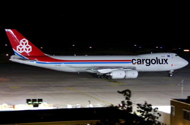 BOEING 747-8 (LX-VCA) - Sorry for too high ISO, but it is the first visit of a Boeing 747-8F at EDDN