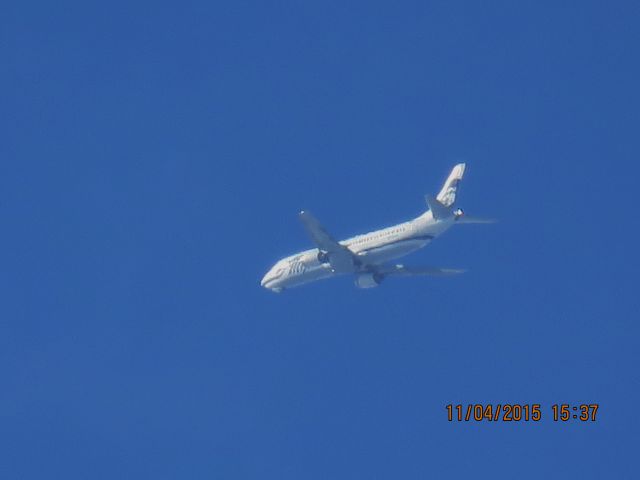 BOEING 737-400 (N703AS) - Alaska Airlines test flight 9430 out of OKC over Southeaster Kansas at 15,900 feet and 150mph.