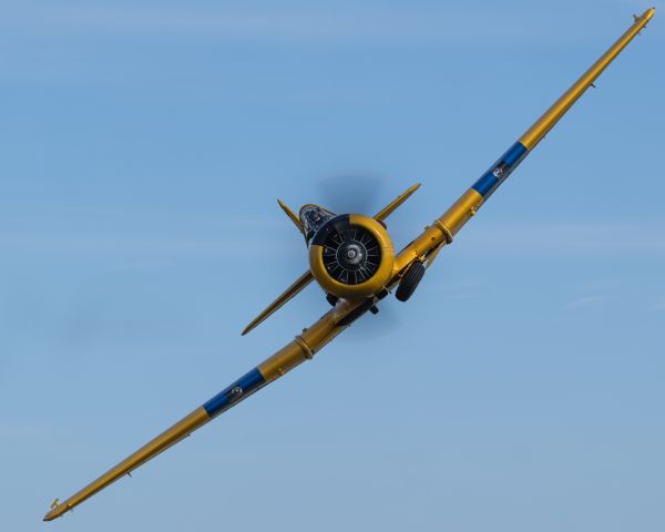 North American T-6 Texan (N451WA) - North American SNJ-6 Texan coming in for a low pass at Warbirds Over Monroe air show