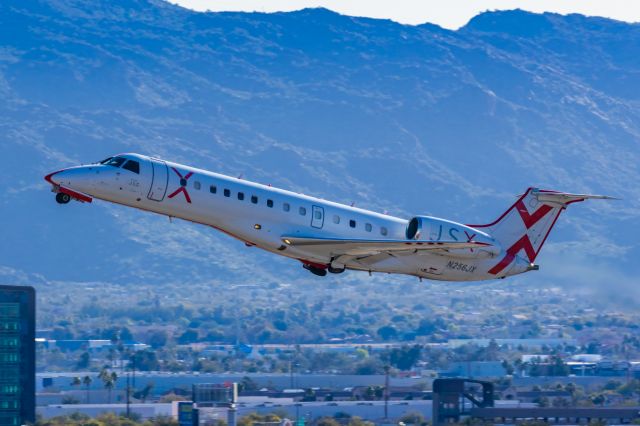 Embraer ERJ-135 (N256JX) - A JSX ERJ135 taking off from PHX on 2/12/23 during the Super Bowl rush. Taken with a Canon R7 and Canon EF 100-400 II L lens.