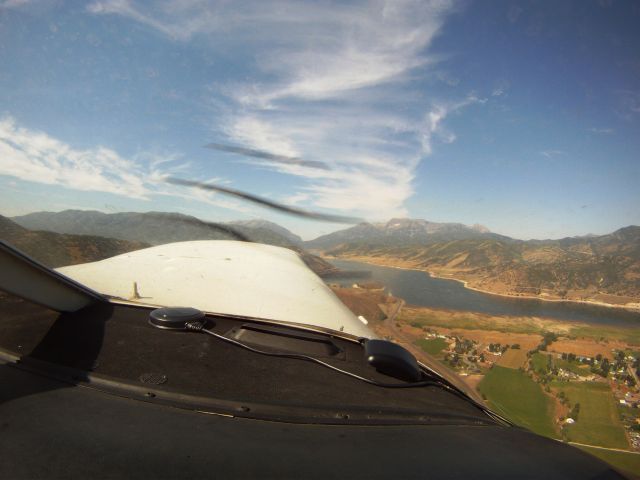 Piper Saratoga (N21027) - climbing out of Heber City, UT (36U)