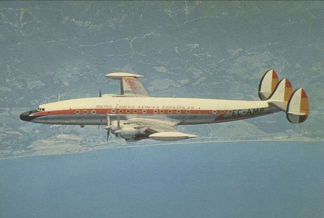 Lockheed EC-121 Constellation (EC-AMP) - scanned from postcardbr /Iberia