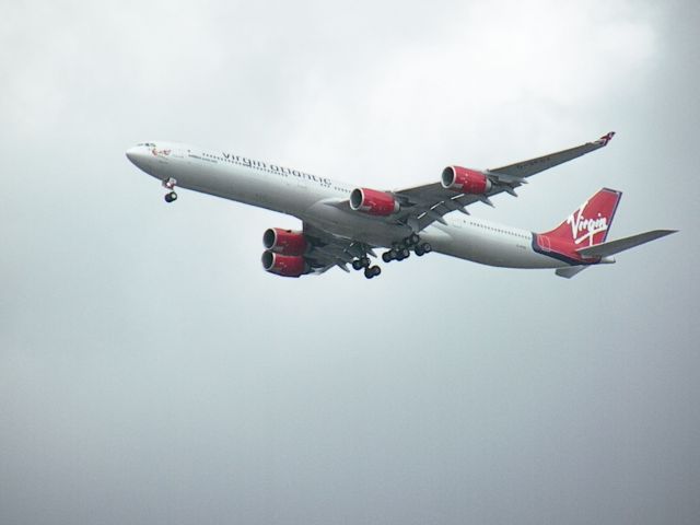 Airbus A340-300 — - VIR A343 on approach at Londons Heathrow.