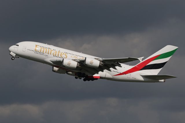 Airbus A380-800 (A6-EDG) - UAE22, the morning A380, departs to Dubai.