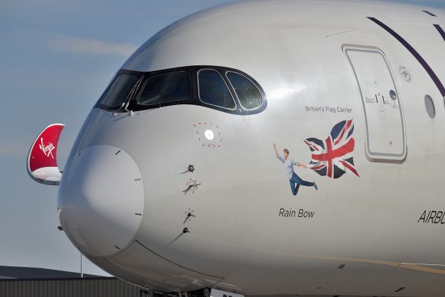 Airbus A350-1000 (G-VPRD) - 11-09-23. First visit of a Virgin A350 to IND. In town to pick up the Indianapolis Colt's football team to take them to EDDF/FRA, to play our arch nemesis the New England Patriots on 11-12-23 