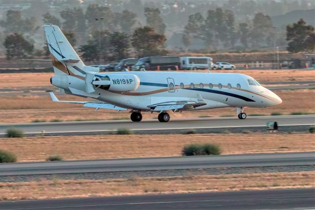 GILES G-200 (N819AP) - IAI Gulfstream G200 arrives at Livermore Municipal Airport, Livermore CA. September 2020