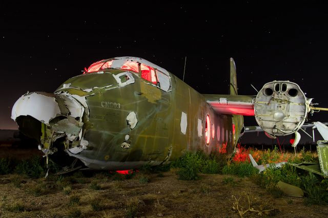 De Havilland Canada DHC-4 Caribou (62-4150) - Few know that behind the Pima Air & Space Museum are the remains of a historic USAF aircraft. On August 25, 1968, then Major Hunter F. Hackney flew 2 drop passes over the Duc Lap Special Forces camp in South Vietnam in support of US and ARVN troops. The drops delivered vitally needed ammunition through vicious concentrations of anti-aircraft and automatic weapons fire in which Hackney's Caribou sustained severe battle damage. Major Hackney then flew the paralyzed aircraft to a nearby forward operating base Ban Me Thout. Fully aware that the defenders of Duc Lap wouldn't be able to survive the night without further resupply, he then obtained this very Caribou and once again headed towards the fight, successfully dropping more supplies and again sustaining severe battle damage. The defenders of Duc Lap survived the siege which ended several days later. For his airmanship, bravery, and heroism, Major Hackney was awarded the Air Force Cross and the RVN Gallantry Cross with Silver Star. Another Caribou on display at the National Museum of the US Air Force is painted as this airframe, but this is the real deal.