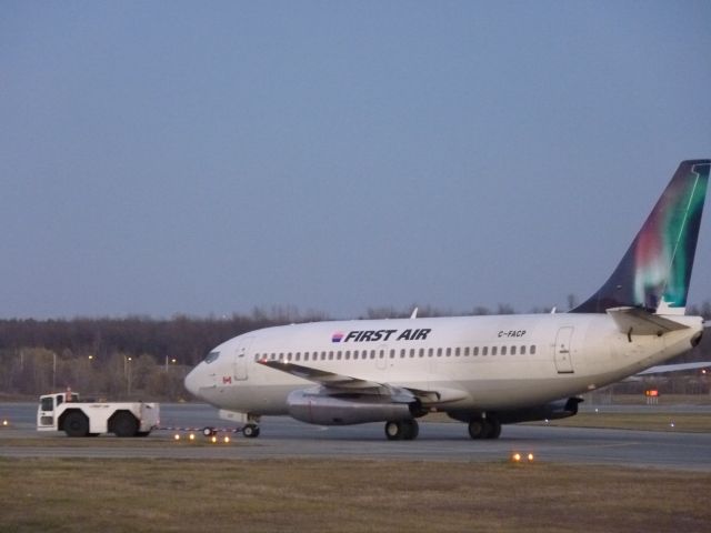 Boeing 737-200 (C-FACP) - towed home