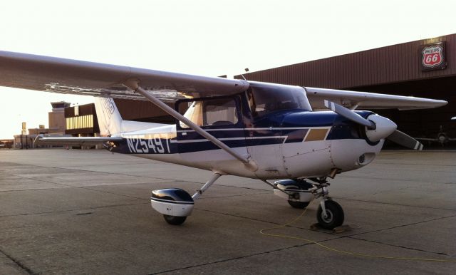 Cessna 152 (N25497) - Just landed and parked at the Jet Center at Tyler Airport in Texas.