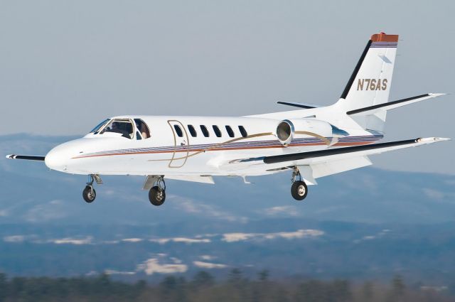 Cessna Citation II (N76AS) - 01.Feb.2010 - The light reflected off of our recent snow fall, provides a wonderful day for photography.