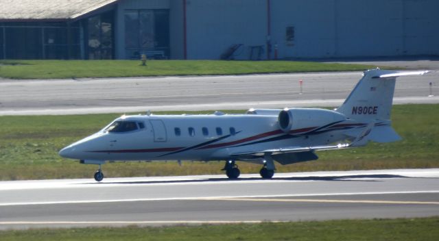 Learjet 60 (N90CE) - Heading for departure is this 2010 Learjet 60 in the Autumn of 2022.