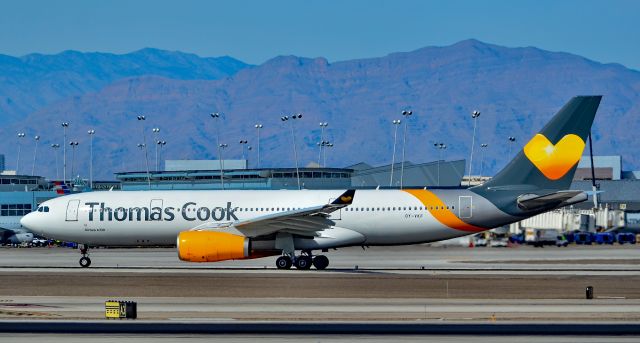 Airbus A330-200 (OY-VKF) - OY-VKF Thomas Cook 1999 Airbus A330-243 C/N 309 - Las Vegas - McCarran International Airport (LAS / KLAS)br /USA - Nevada August 8, 2014br /Photo: Tomás Del Coro