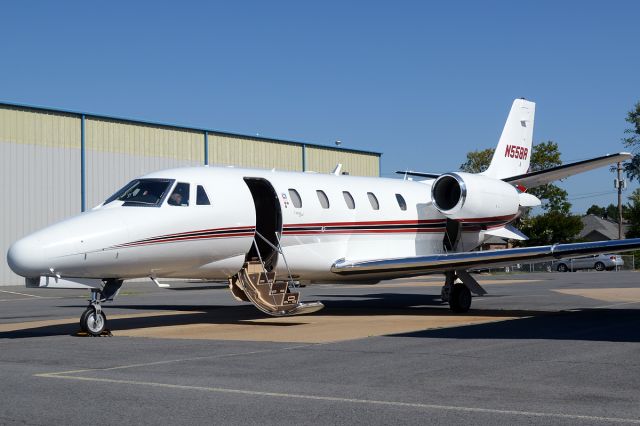 Cessna Citation Excel/XLS (N558R) - July 2012, at the former Conway, Arkansas municipal airport. 