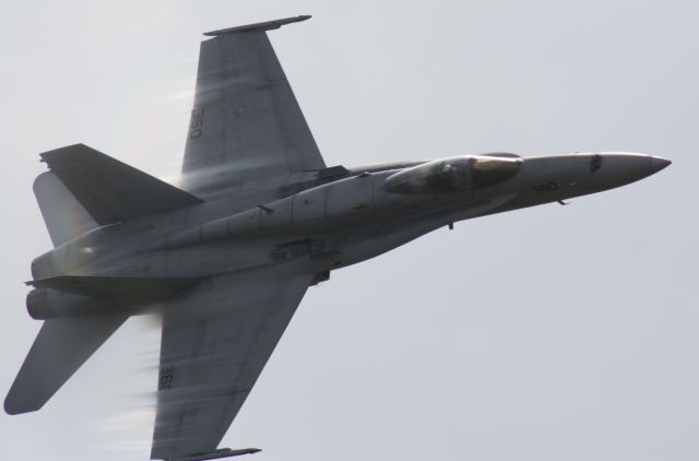 McDonnell Douglas FA-18 Hornet — - A little vapor on the wings