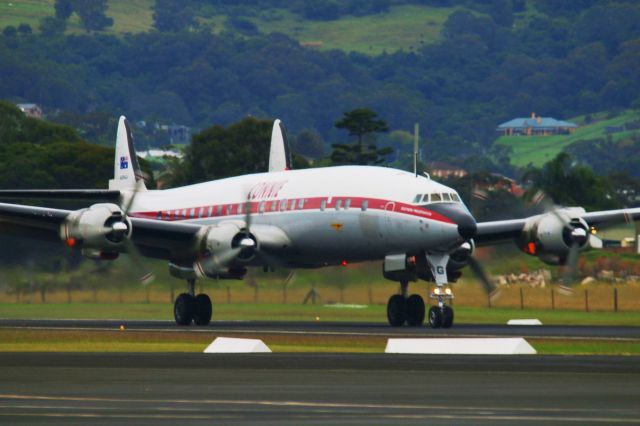 VH-AEG — - Connie landing