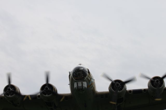 Boeing B-17 Flying Fortress (23-1909) - Collings Foundation’s Boeing B-17 Flying Fortress landing at the Dayton Wright Brothers Airport (KMGY) during the 2017 Wings of Freedom Tour 