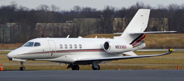 Cessna Citation Latitude (N533QS) - MORRISTOWN MUNICIPAL AIRPORT-MORRISTOWN, NEW JERSEY, USA-JANUARY 8, 2021: Seen at the airport was this Cessna Citation twin engine jet.