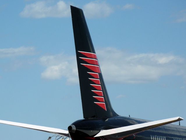 N757AF — - Tail close-up of Donald Trumps new Boeing 757 N757AF at its new home, Five Towers at KLGA on June 2, 2011.