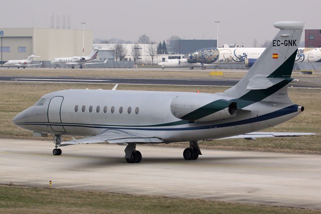 Dassault Falcon 2000 (EC-GNK) - TEFAF 2010 VISITOR. Also visit http://www.planepictures.net/netsearch4.cgi?stype=reg&srng=1&srch=EC-GNK