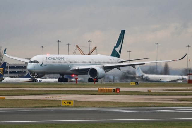 Airbus A350-1000 (B-LXC) - CPA216 starting the take off roll on the flight back to Hong Kong