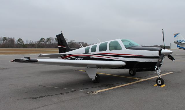 Beechcraft Bonanza (36) (N36675) - A Beechcraft A36 Bonanza on the ramp at Thomas J. Brumlik Field, Albertville Regional Airport, AL - December 19, 2016.