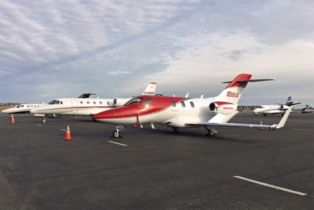 Honda HondaJet (N20UQ) - Honda Jet on the SFS ramp KBOS Logan 12/08/17