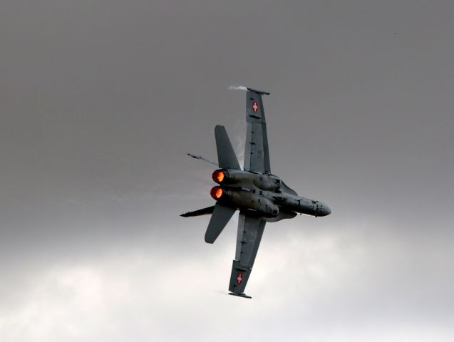 McDonnell Douglas FA-18 Hornet — - SWISS AIR FORCE SOLO DISPLAY , ISTRES FRANCE , 6/4/2016